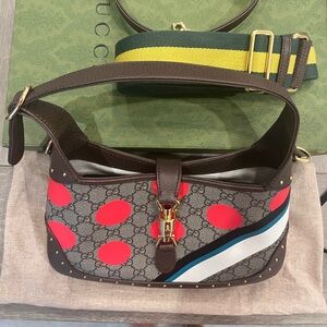 Gucci GG Supreme Polk Dot Small Jackie Bag
